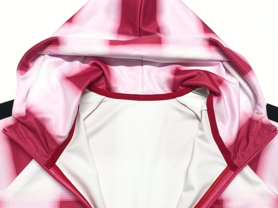 ○★新品未使用　パーリーゲイツ　チェック柄　ジップアップパーカー　2　ピンク系