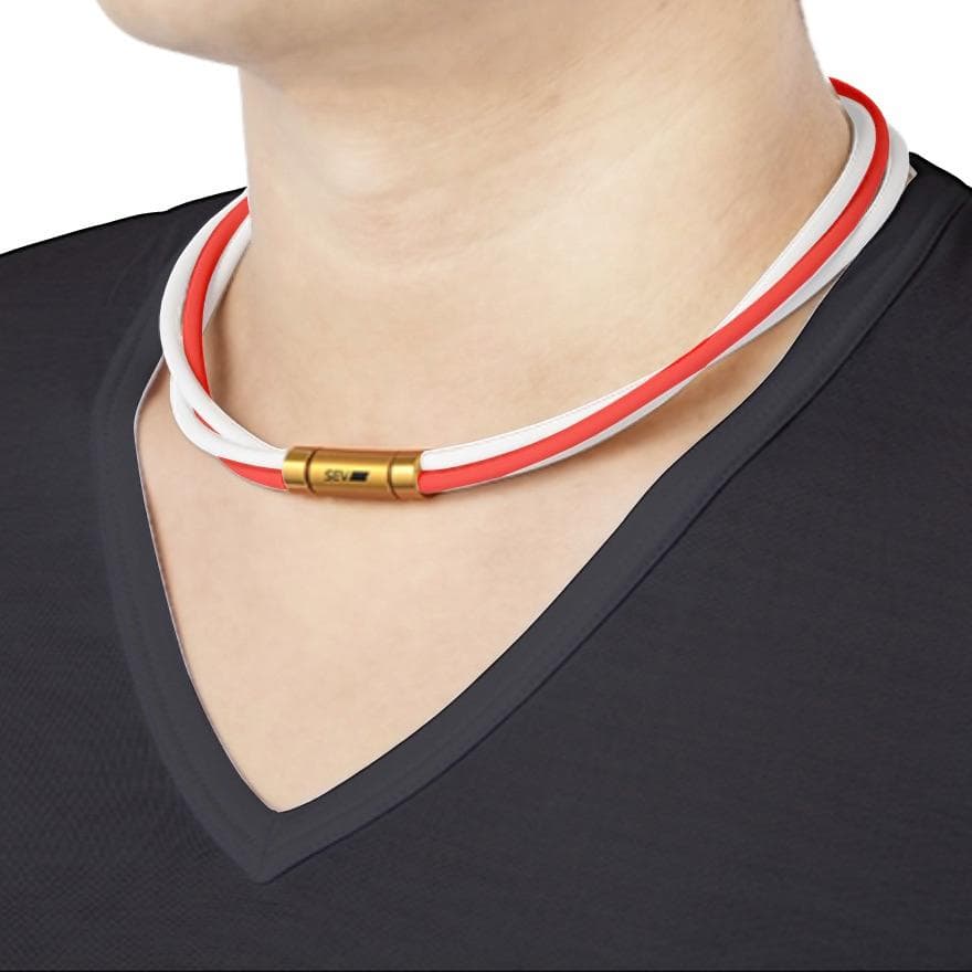 SEV セブルーパー type3G 白白赤 ネックレス 44cm