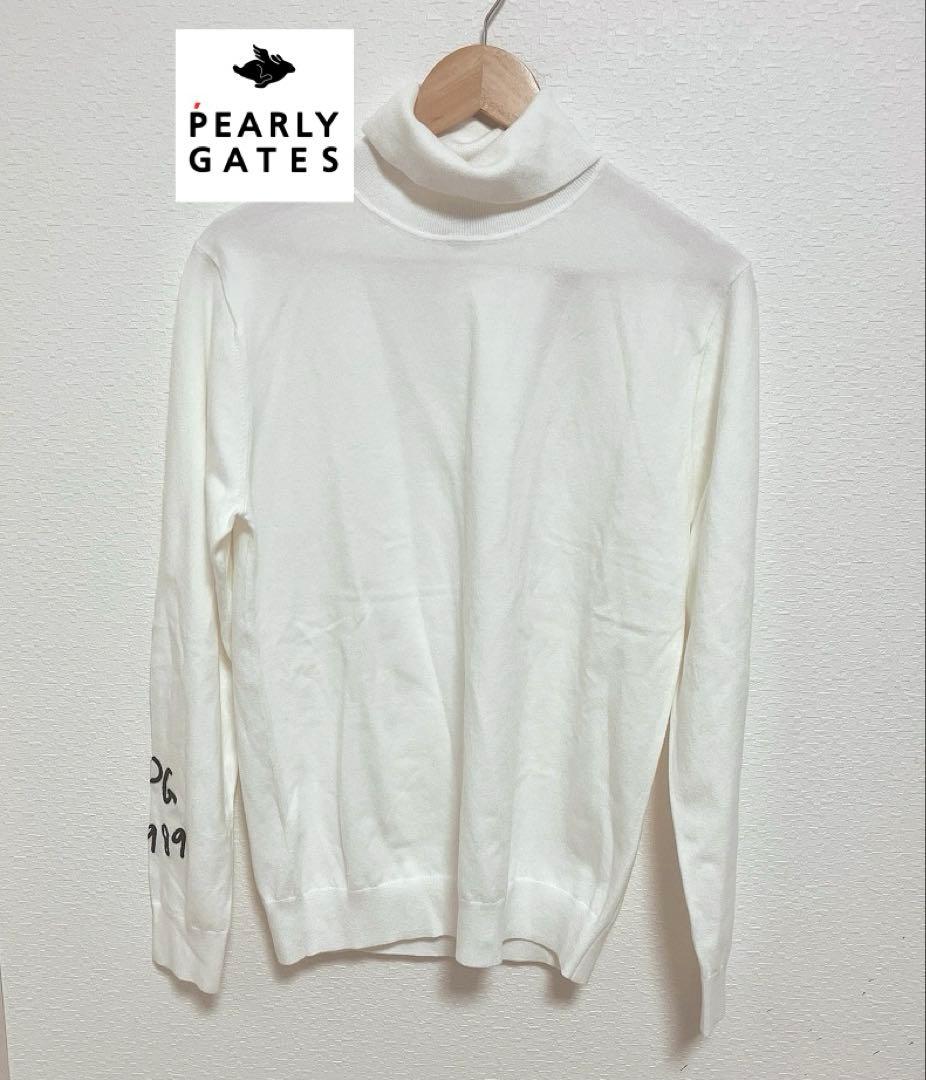 パーリーゲイツ カシミアタッチ タートルニット　5