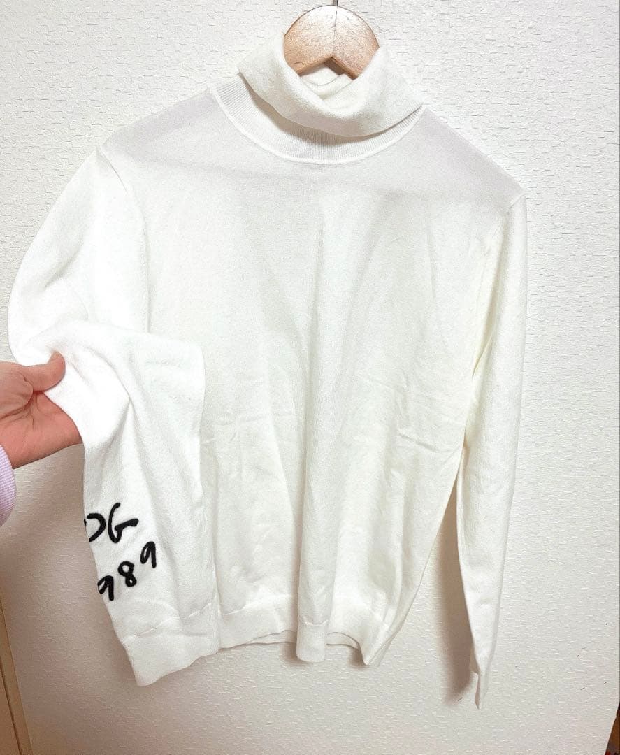 パーリーゲイツ カシミアタッチ タートルニット　5