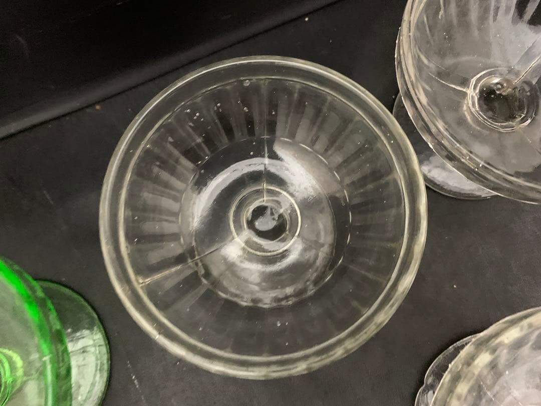 アンティーク　レトロ　かき氷ガラス　ガラスコップ　5客