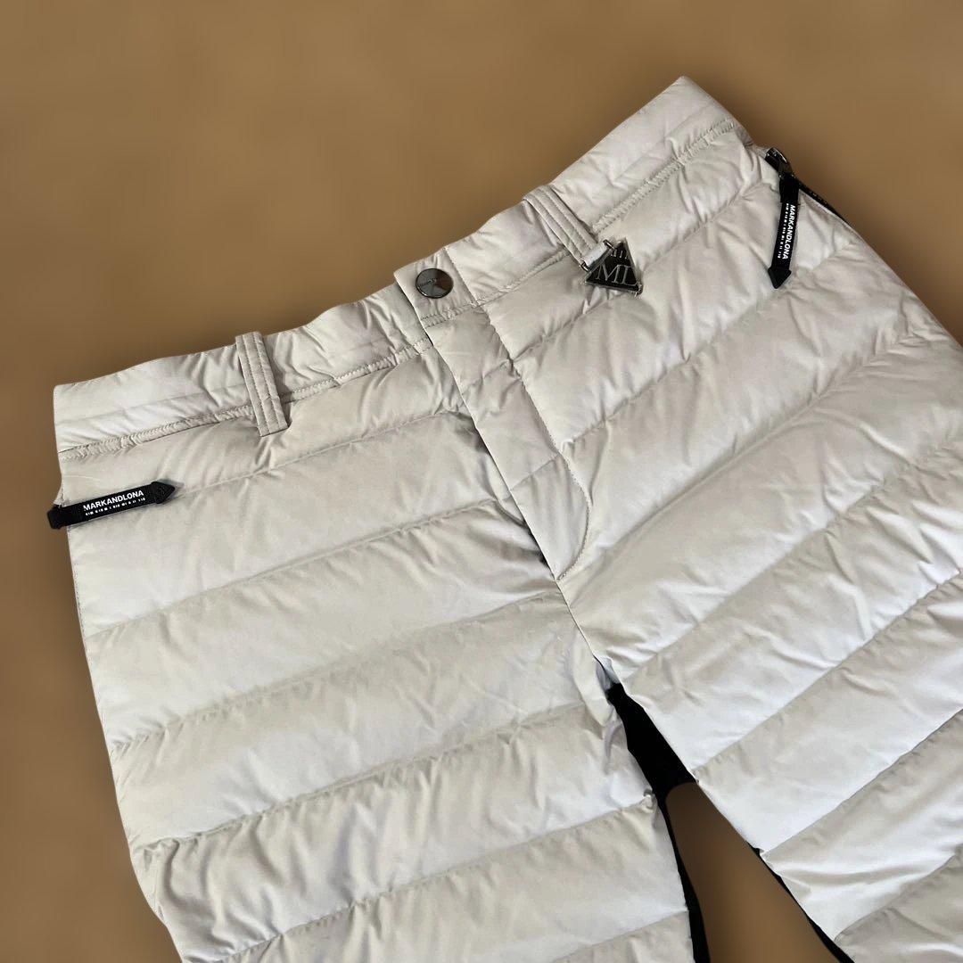 マーク&ロナ　メンズダウンパンツ　ホワイト＆ブラック　50