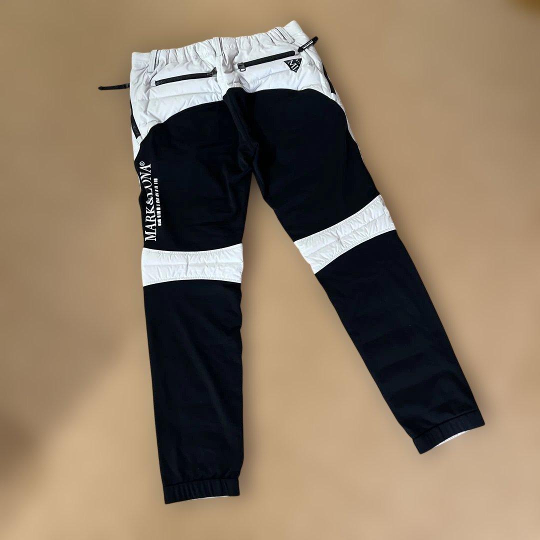 マーク&ロナ　メンズダウンパンツ　ホワイト＆ブラック　50