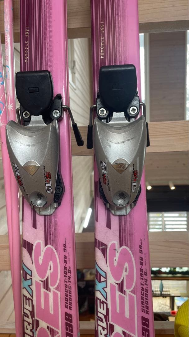XERESスキー板セット子供ジュニア女の子ピンク ストック小学生138cm