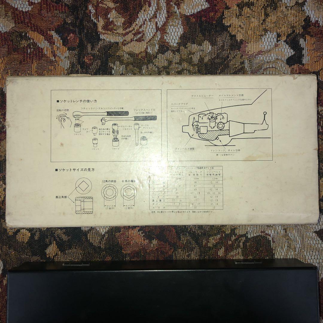 工具　ブラッキー　黒　クロバナ　クロモリ　ソケット　ラチェット　廃盤　メンテ