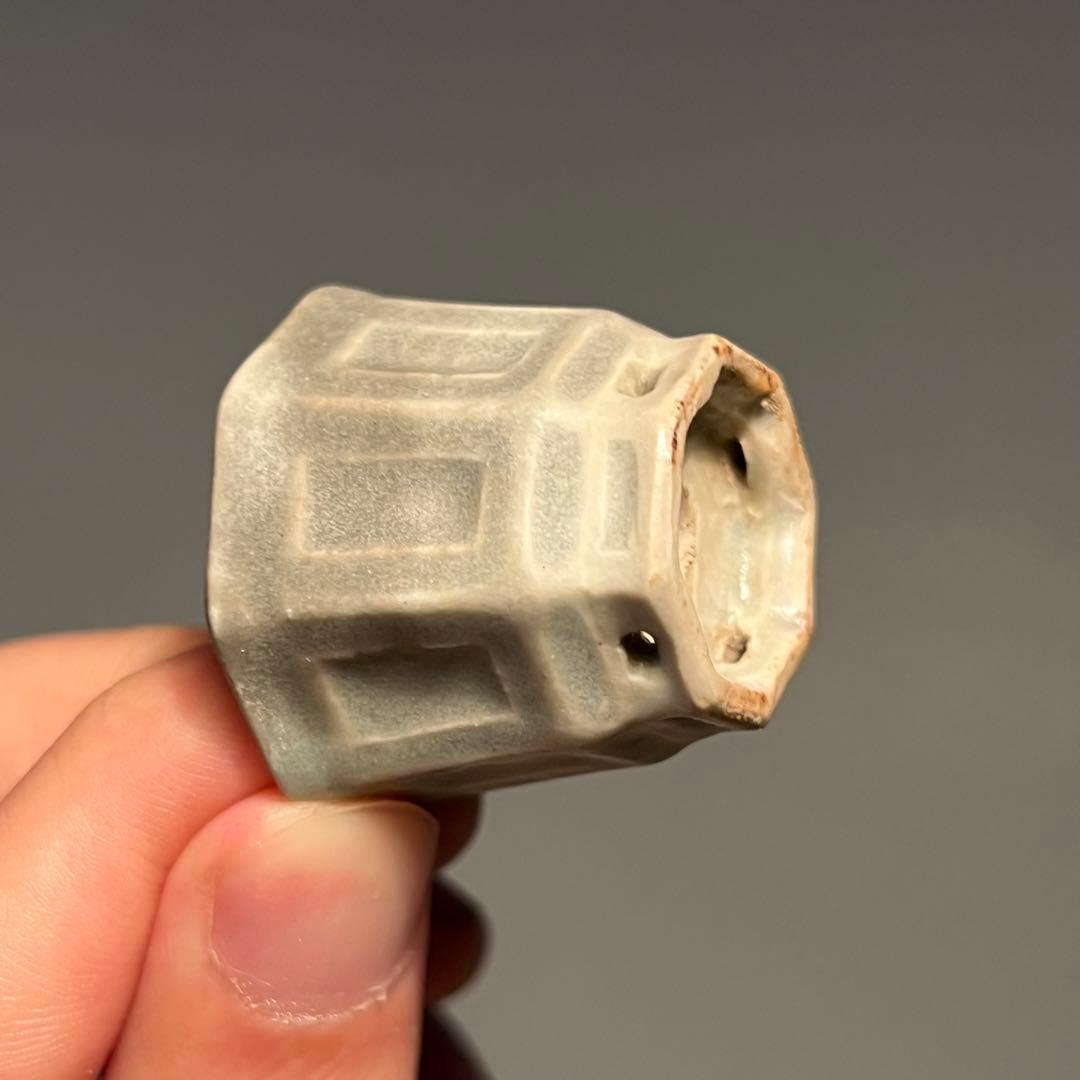 792.夢陶 額入八角豆鉢 盆栽鉢 植木鉢 3.4*3.2*我2.8cm