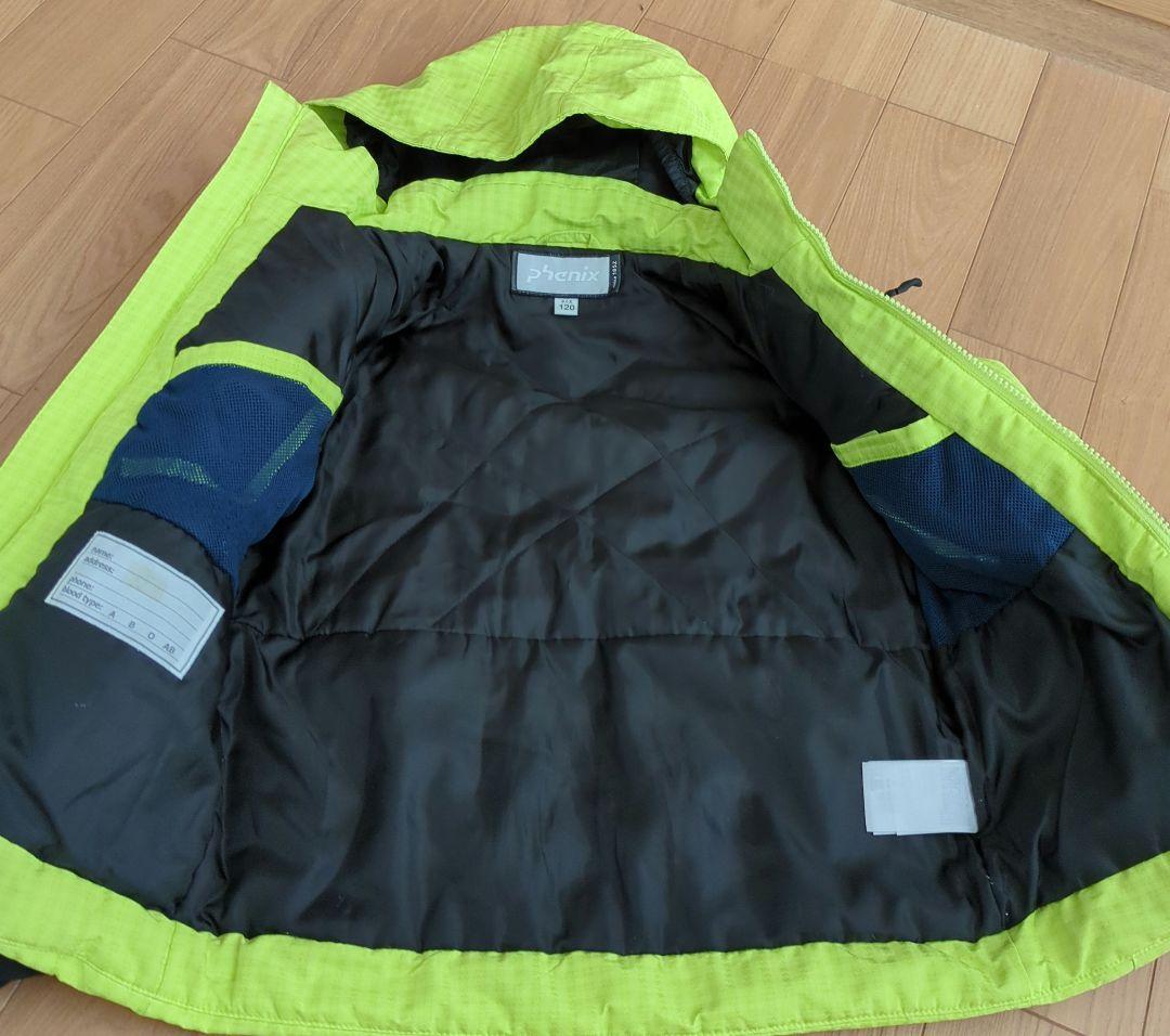 Phoenix　子供用スキーウェア（青＆黄色）120　セットアップ
