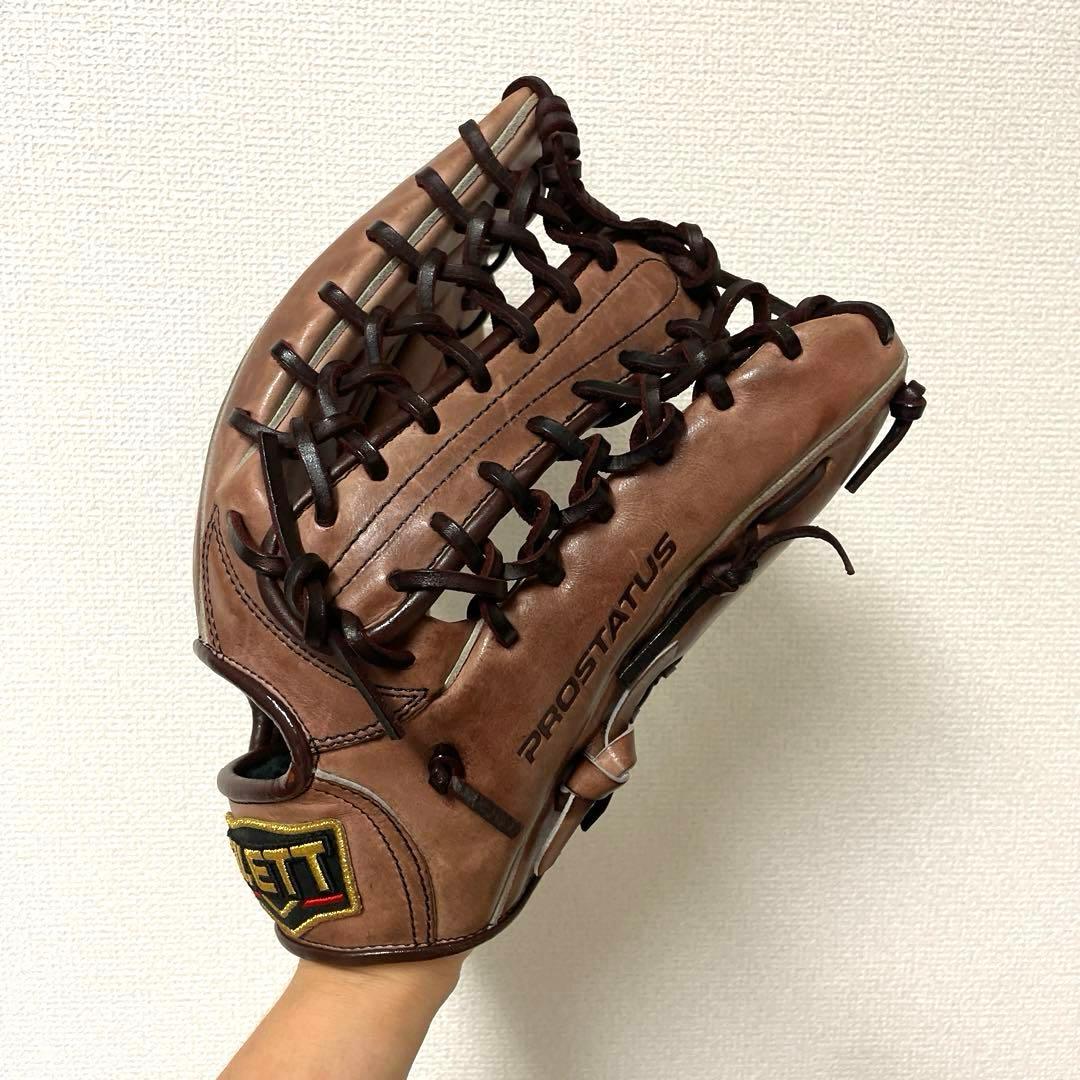 466 ZETT プロステイタス 型抜群 即戦力 硬式 外野手用グローブ