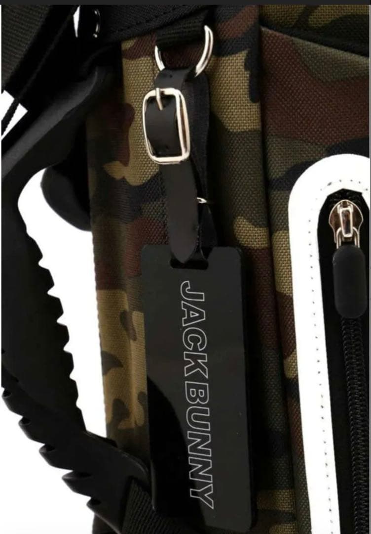 新品未使用　JACK BUNNY 迷彩　キャディバッグ　ゴルフバッグ　スタンド付