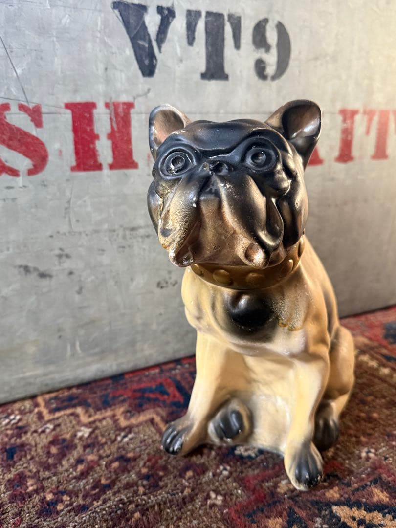 蔵*＊様 Vintage Chalkware Bulldog