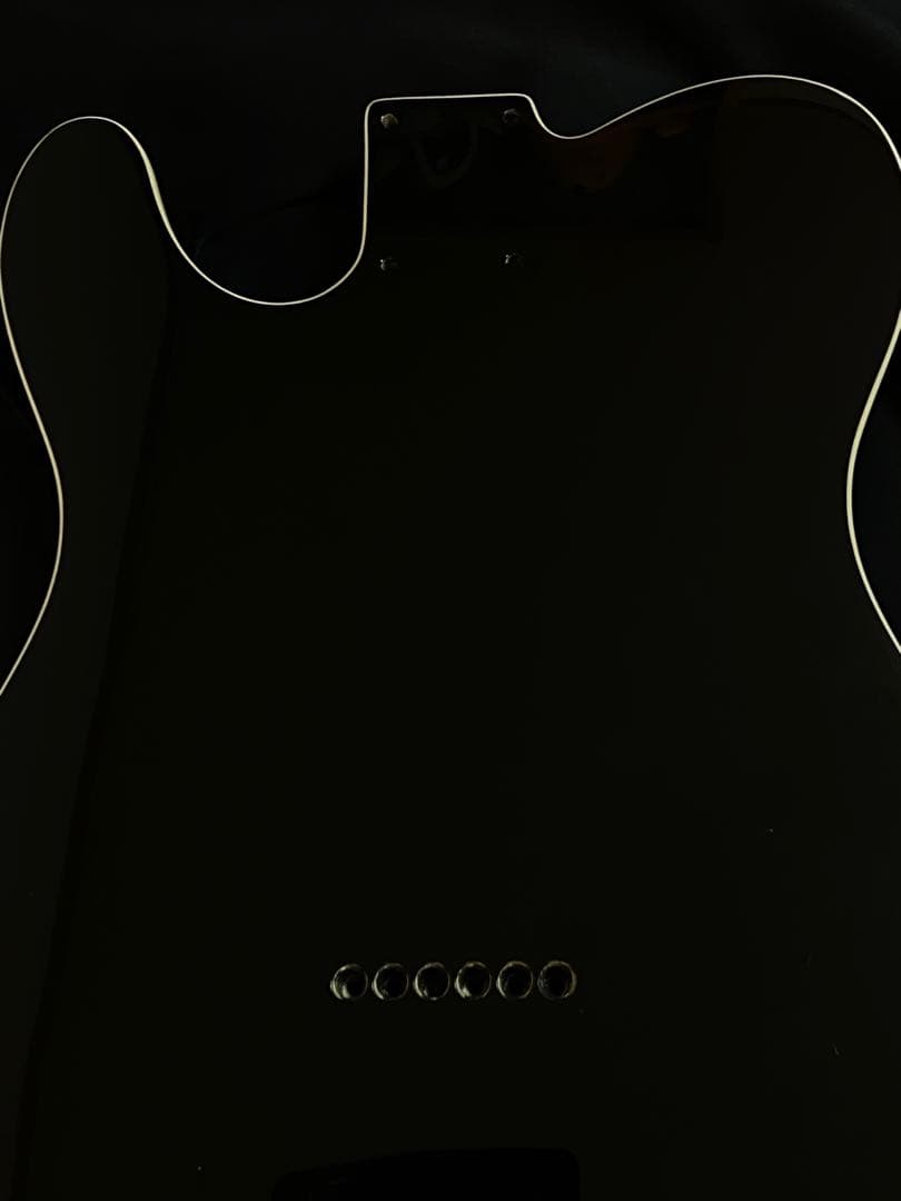 テレキャスターNo73バインディングボディ　ブラック　ラッカー塗装