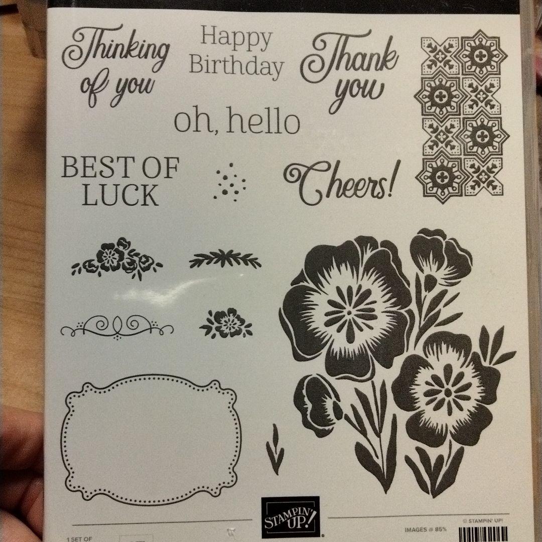 未使用　１点限り　スタンピンアップ　大きなお花スタンプとタグパンチ