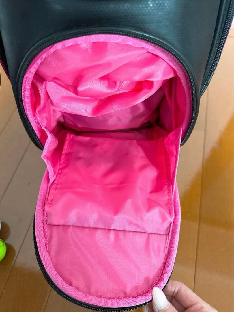 美品　Callaway キャディバッグ 黒/ピンク