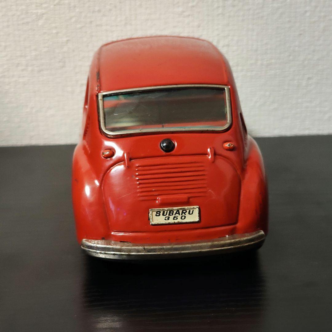 BANDAI　バンダイ　SUBARU　スバル360　左ハンドル　ブリキ　赤色