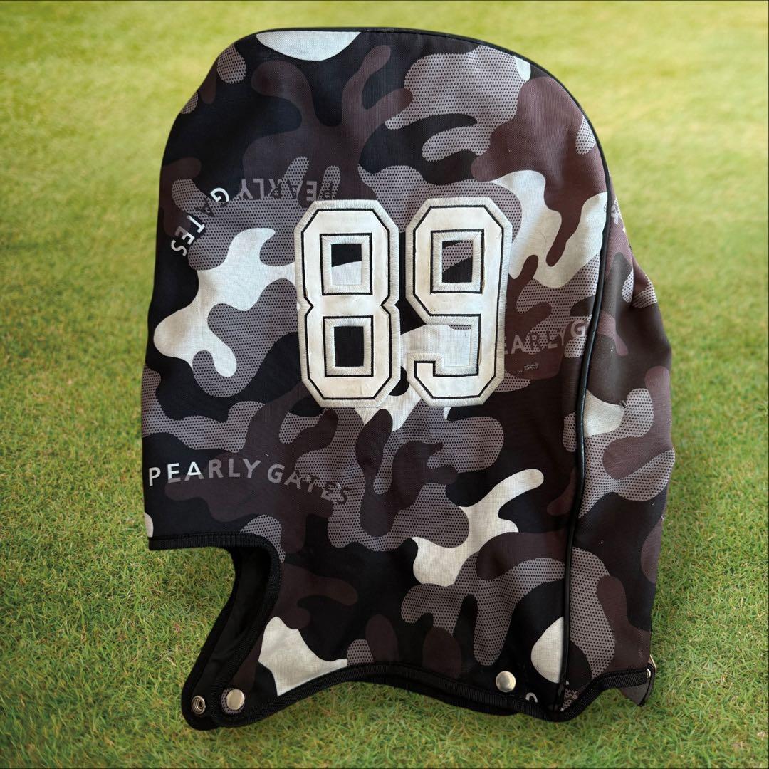 パーリーゲイツ　キャディバッグ　迷彩　カモフラ　ショルダー式　スタンド式　黒　白