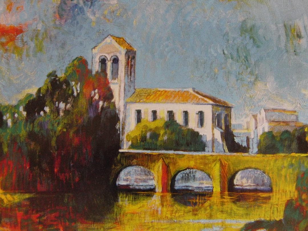 深沢孝哉、【アムステルダム郊外】、希少な額装用画集より、厳選、新品額装