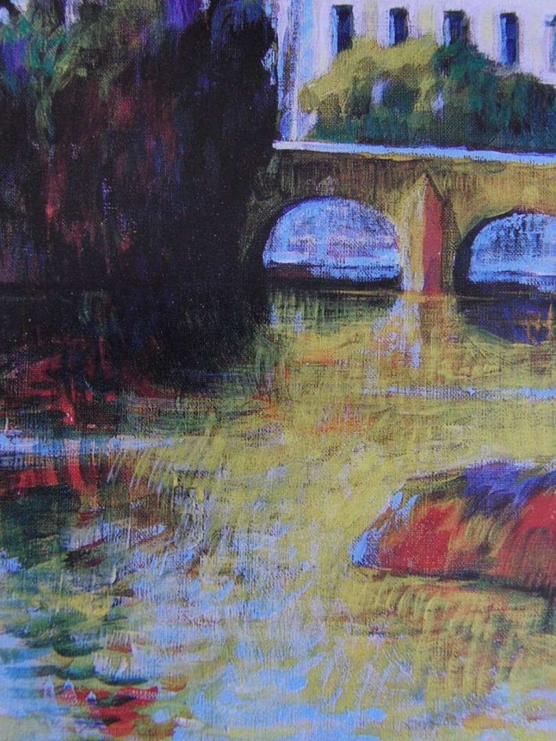 深沢孝哉、【アムステルダム郊外】、希少な額装用画集より、厳選、新品額装