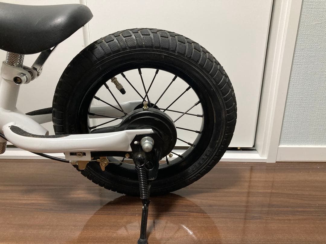 【美品】sparky スパーキー キックバイク ホワイト 白　ロングサドル付