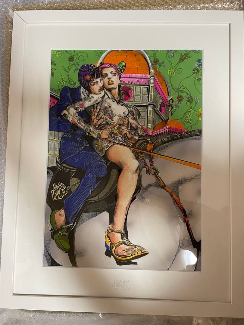 ジョジョの奇妙な冒険　徐倫&ブチャラティ 複製原画
