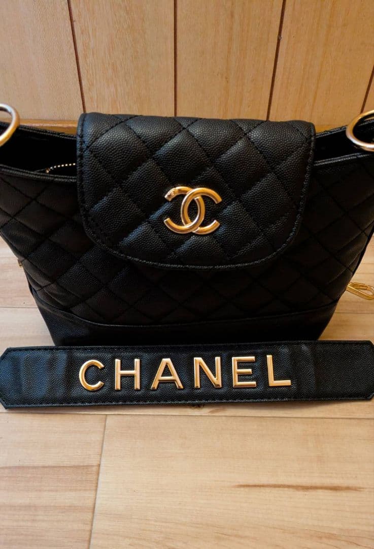 CHANEL ブラック ショルダーバッグ キルティング2way