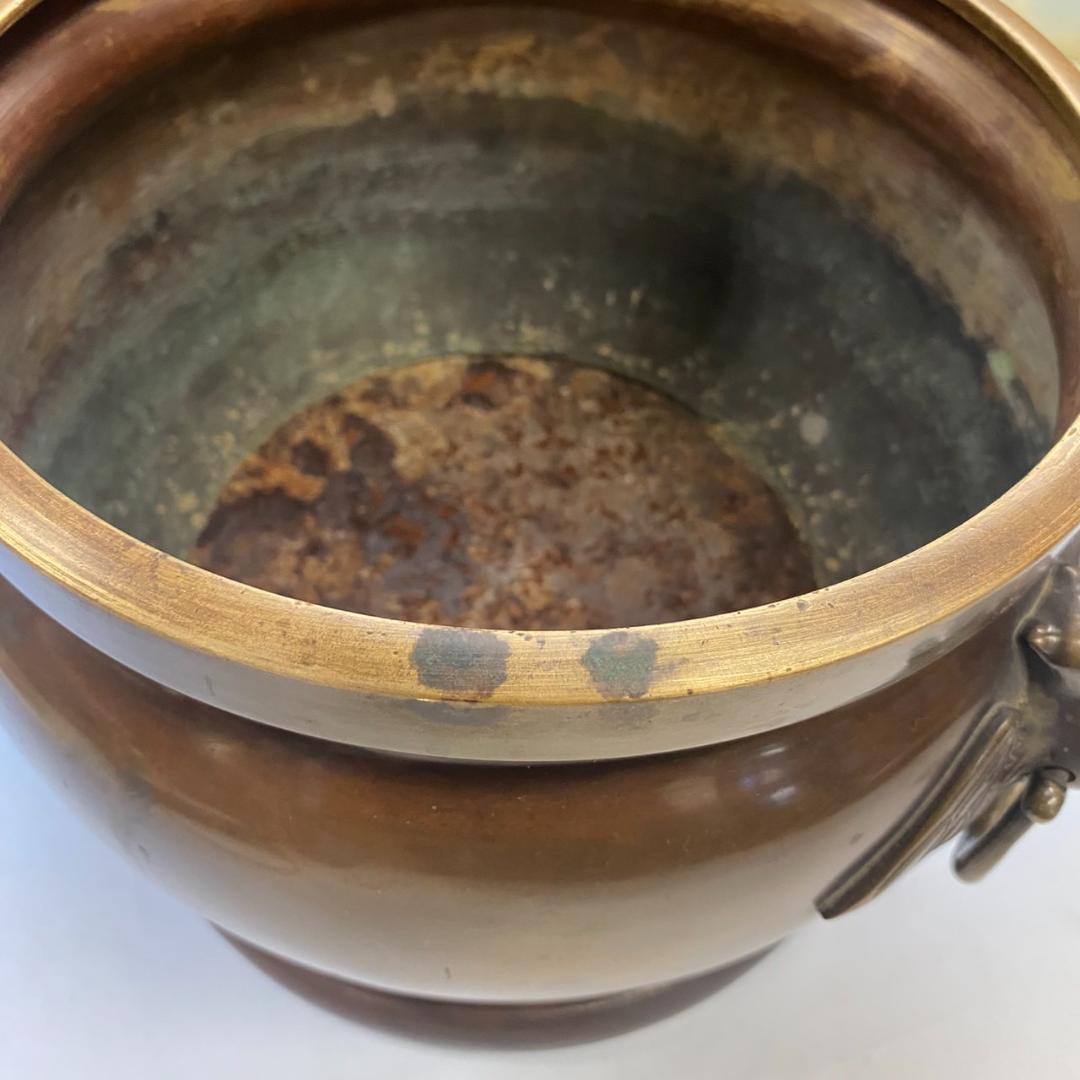 ★値下げ★唐金製（宣徳銅） 金谷五郎三郎　火鉢　手あぶり　箱付き