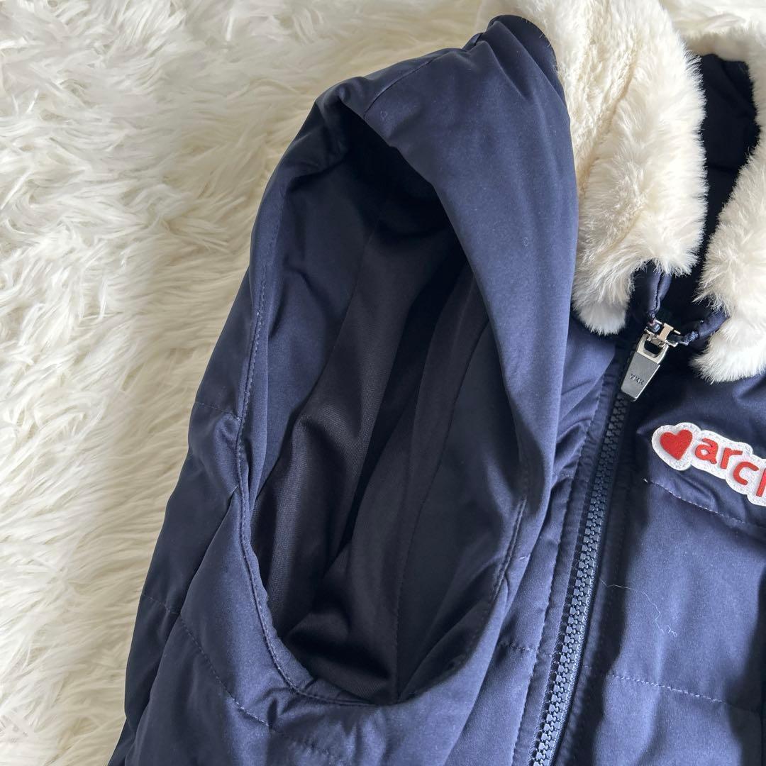 アルチビオ 中綿ダウン ワンピース ファー付き ウエストベルト 38