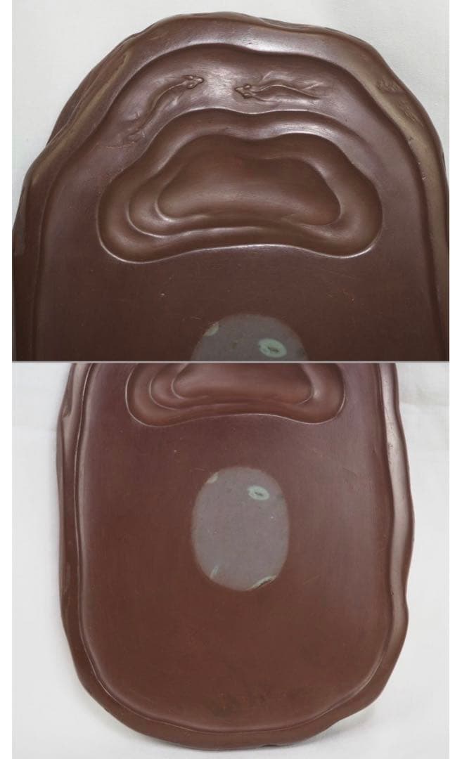 送料無料　日本の小説家、劇作家『長谷川 伸』所有　羊堂作紅渓石硯　共箱　書道具