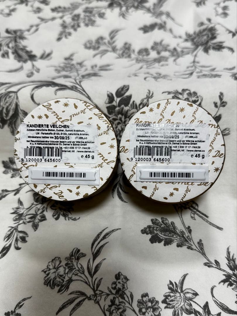 【新品未開封・日本未発売】デメル　スミレの砂糖漬け　45g×2