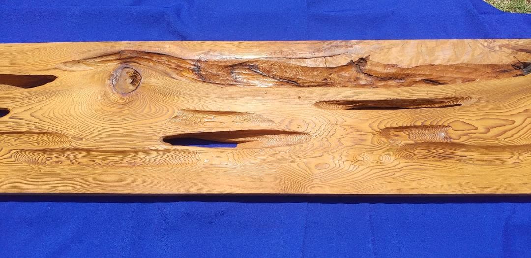 銘木 本屋久杉化粧板 7.5尺×1尺×1.5寸 香木 ハスランマ 自然木目505