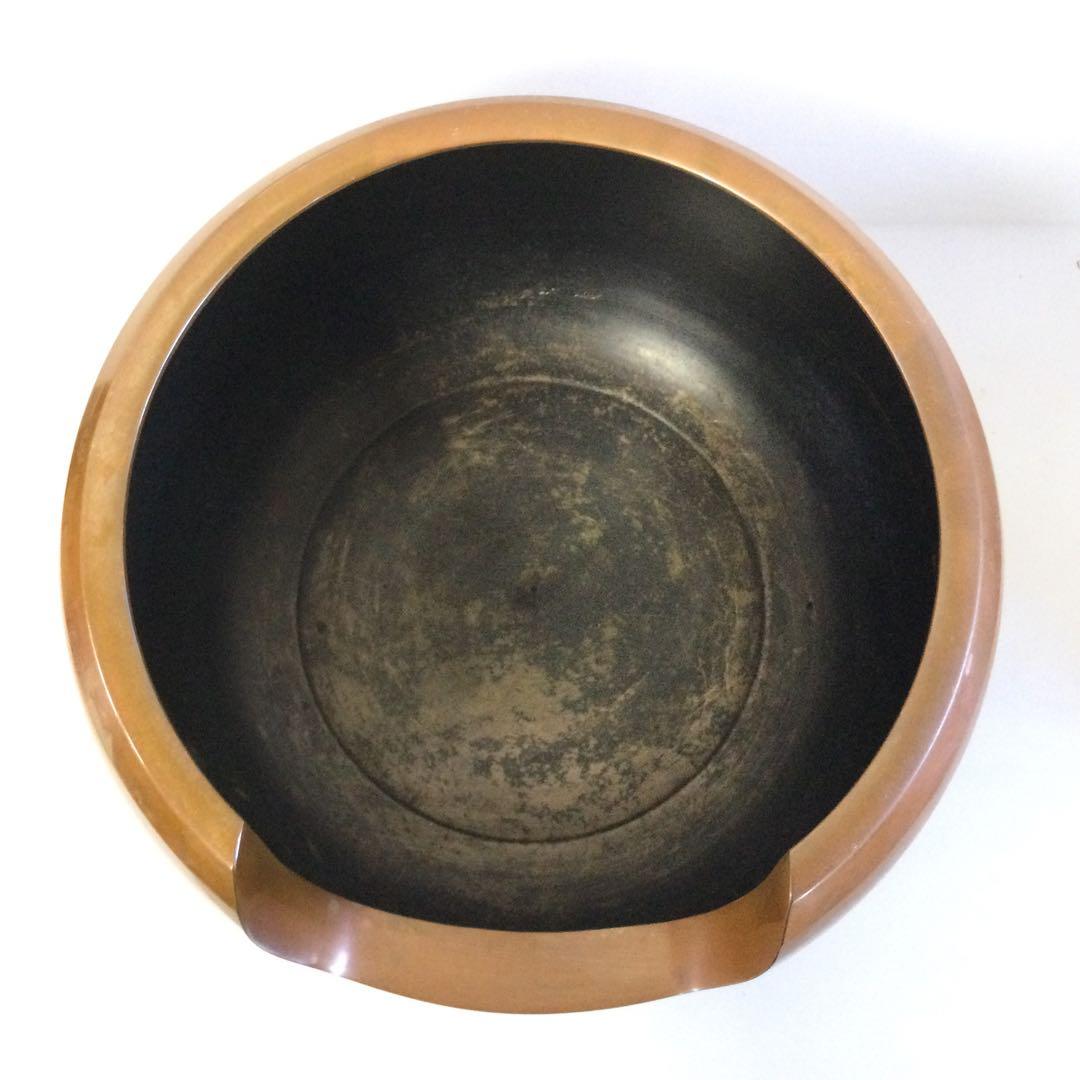 面取風炉 唐銅製 敷瓦 五徳 敷板付 茶道具 銘無し L302