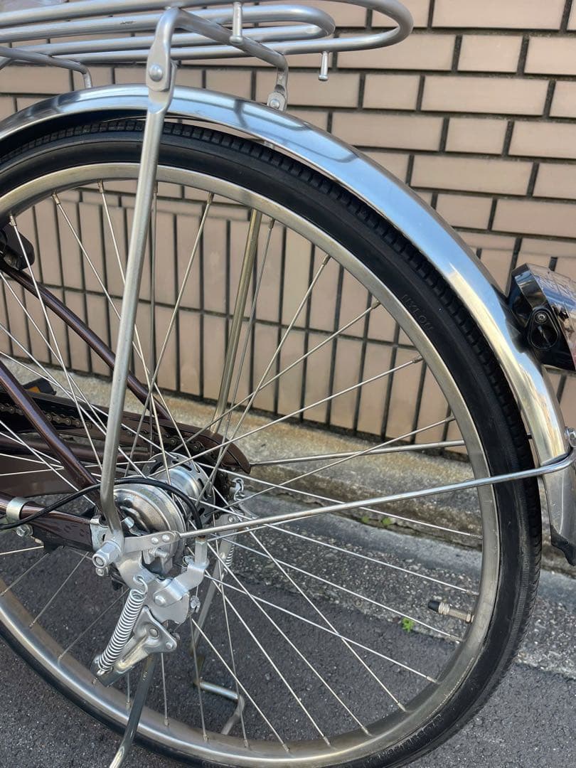 16Ah パナソニック電動アシスト自転車 ブラウン 前カゴ付き