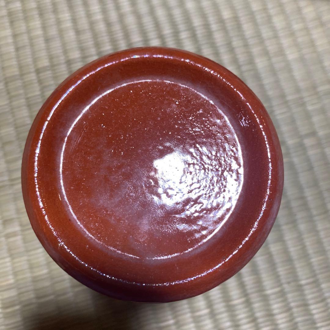 茶道具　楽焼　和楽　赤　三具足