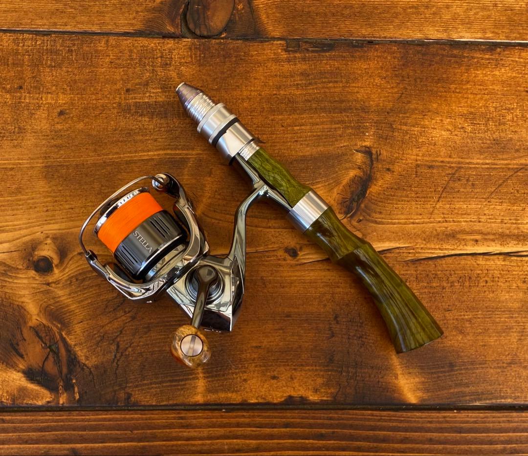 ウッドグリップ　トラウトロッド　ウッドリールシート　ロッドビルディング　渓流釣り