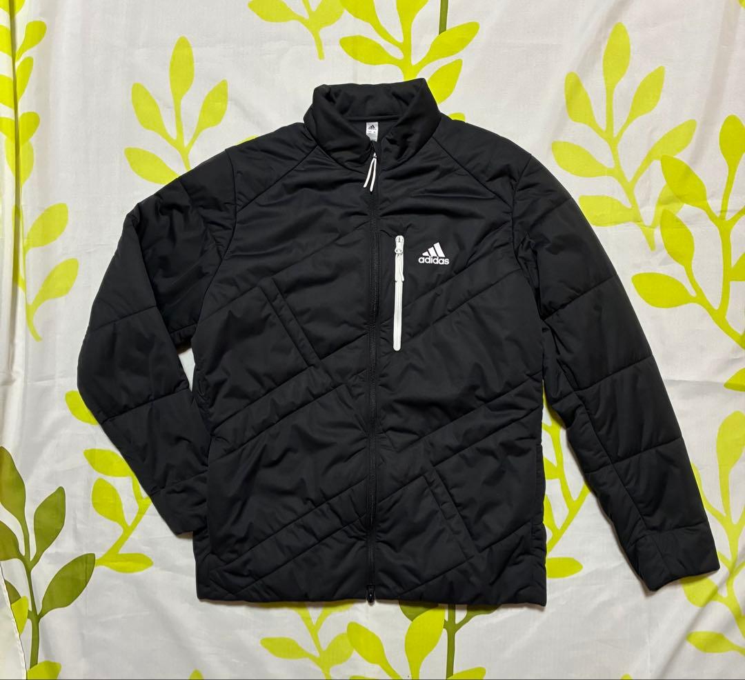 adidas ゴルフ　ブラック ダウンジャケット　タグ付き