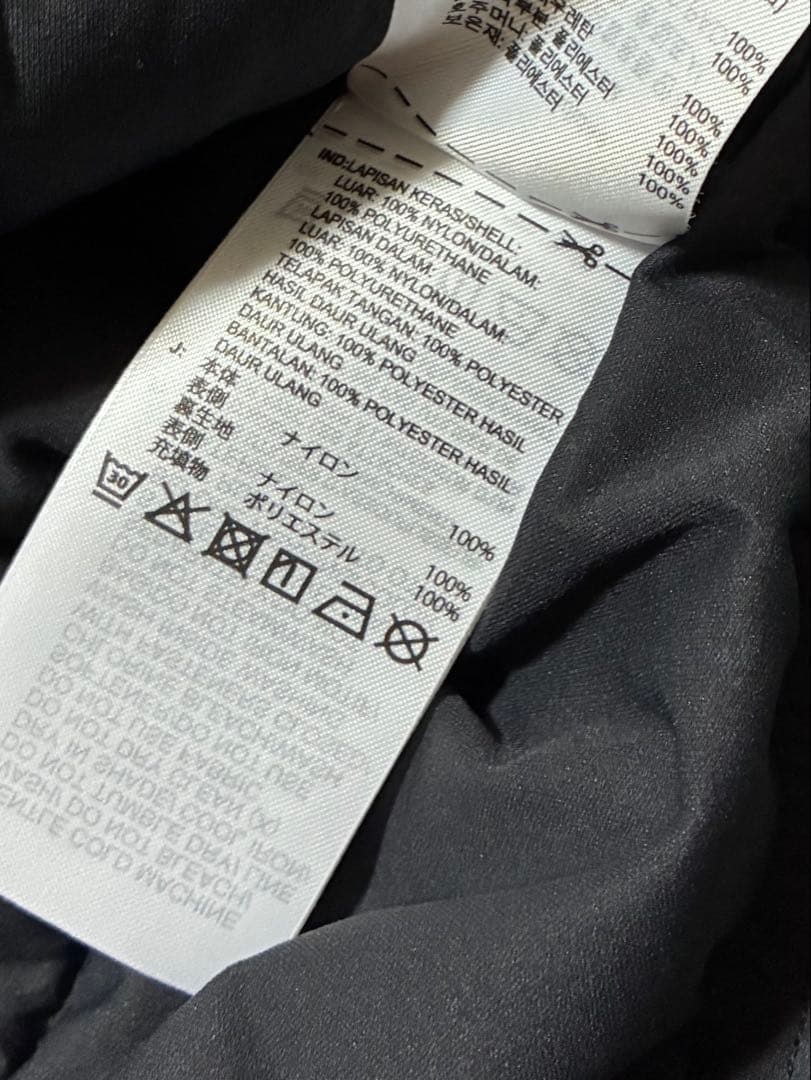 adidas ゴルフ　ブラック ダウンジャケット　タグ付き