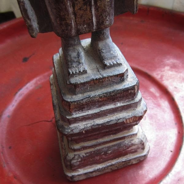 19世紀　タイの木製仏　立像　アンティーク