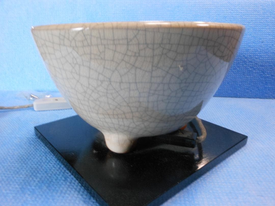 野々田　風炉型電熱器　Ｆ４１２　白さつま　茶道具　風炉釜