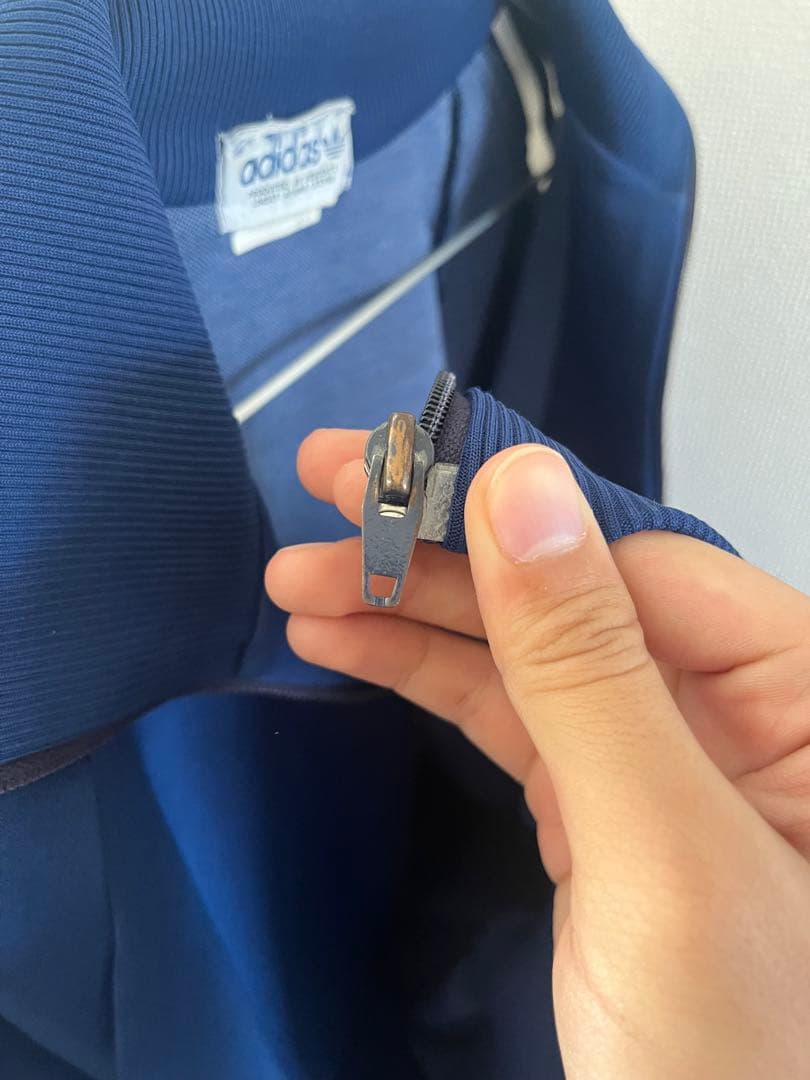 70s adidas デサント トラックジャケット ジャージ 6号 ネイビー