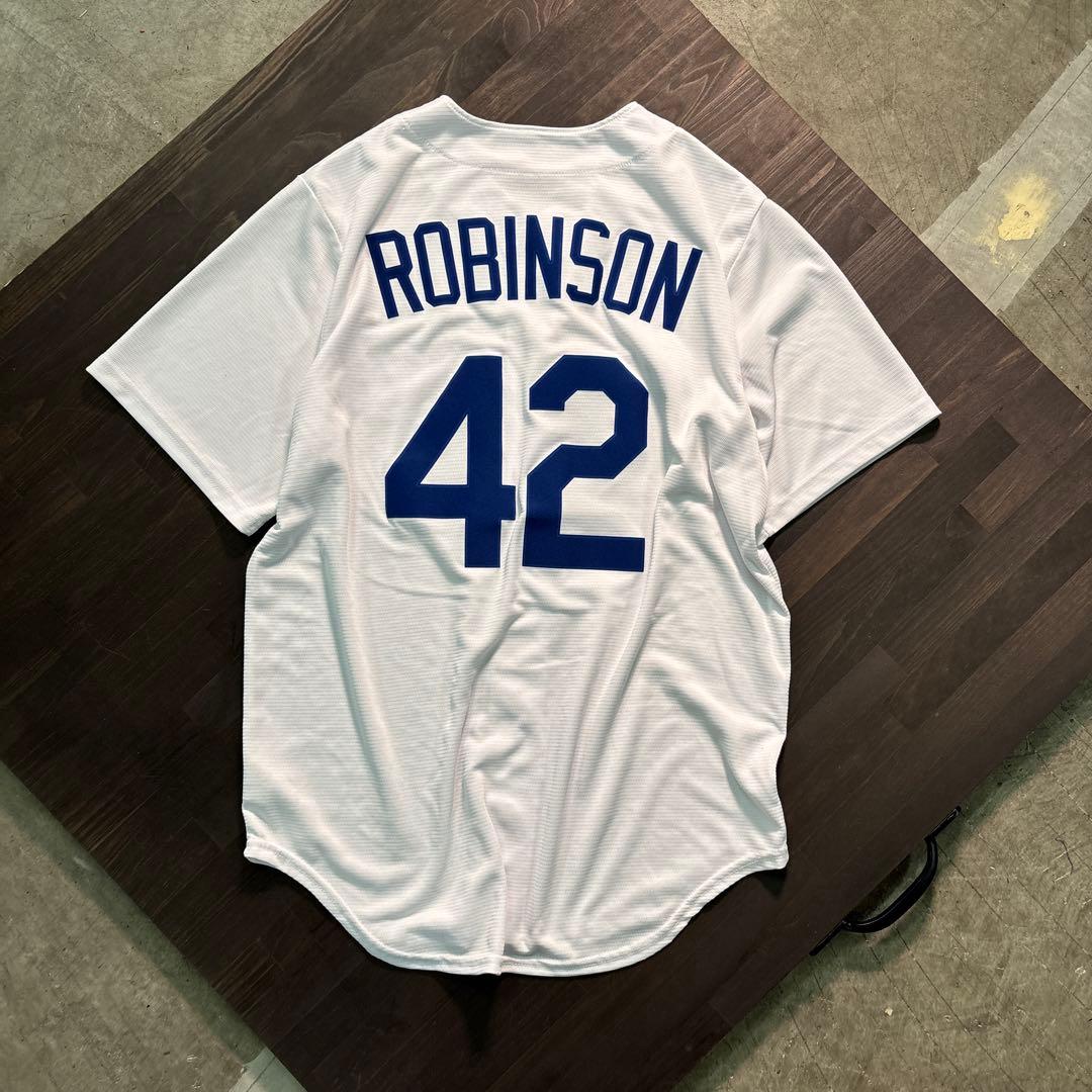 ★8SM2 US限定　ドジャース　ロビンソン　ユニフォームシャツ　古着used