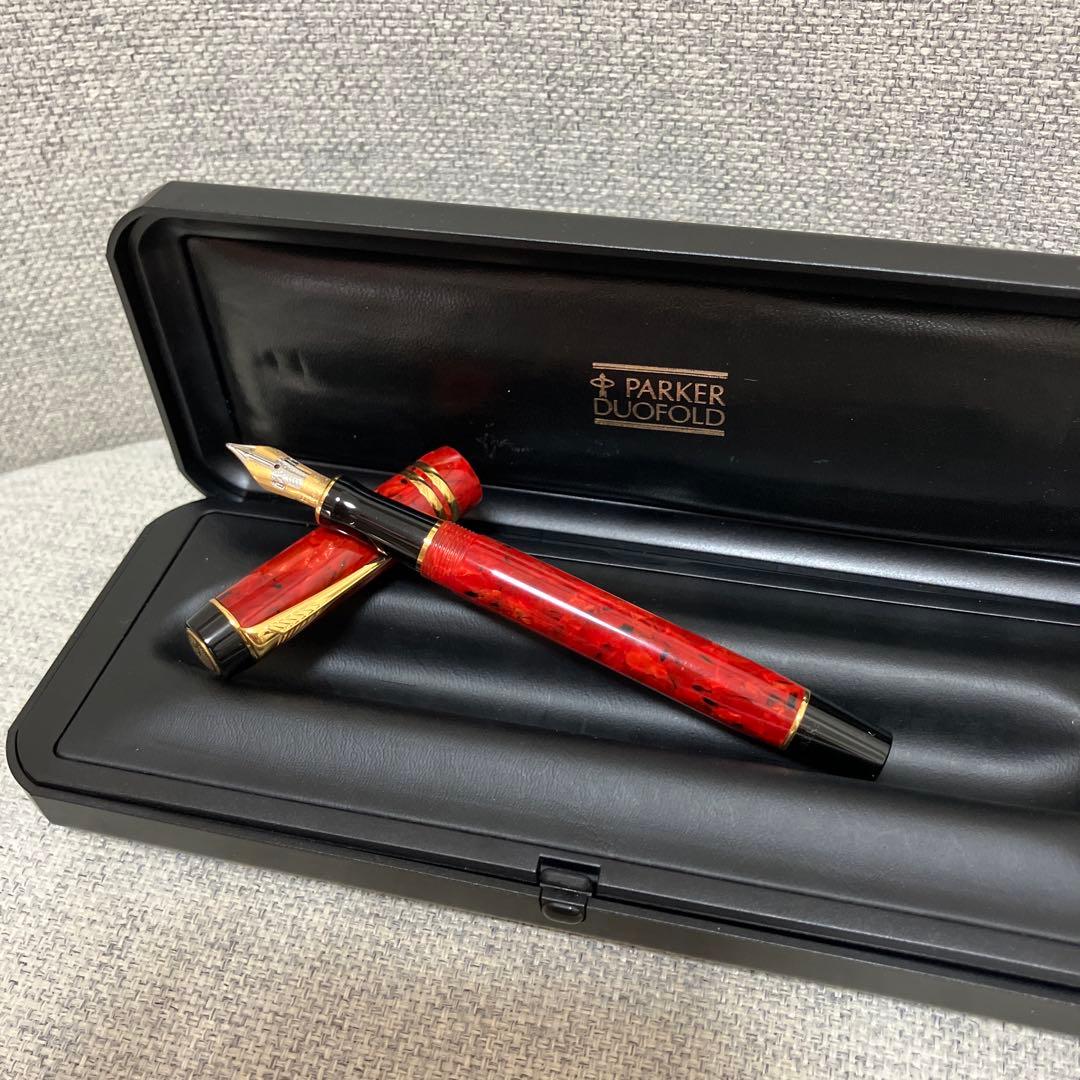 Parker DuoFold 万年筆 赤