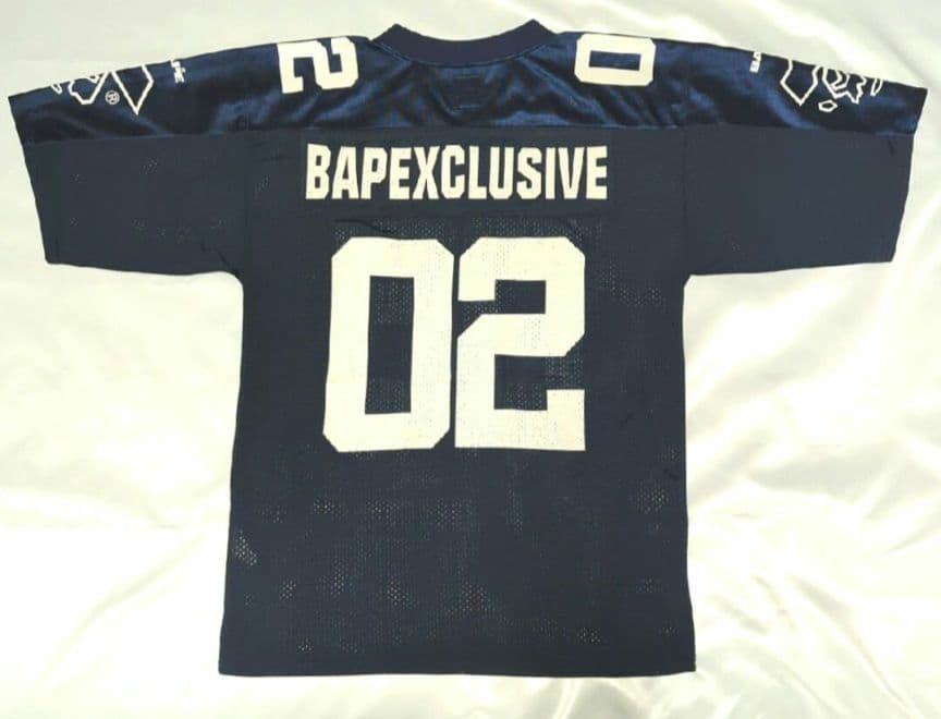 A BATHING APE フットボールシャツ ネイビー