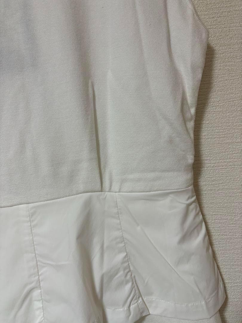 ラスト１点＆最終値下・PXG ゴルフペップラムベスト⚫︎白異素材MIXデザイン