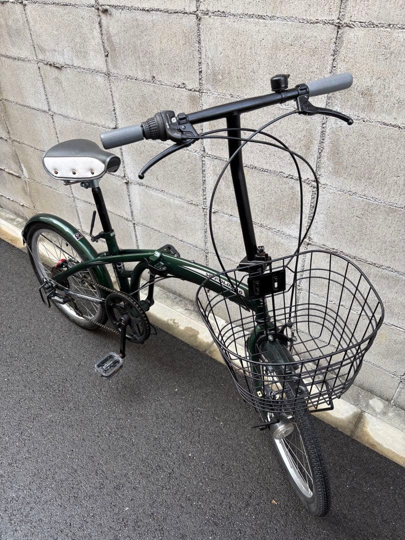 折りたたみ自転車　カーキ