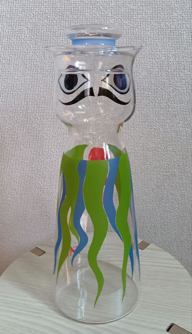 【蓋あり完品】岡本太郎 水差し 男爵 ガラスピッチャー