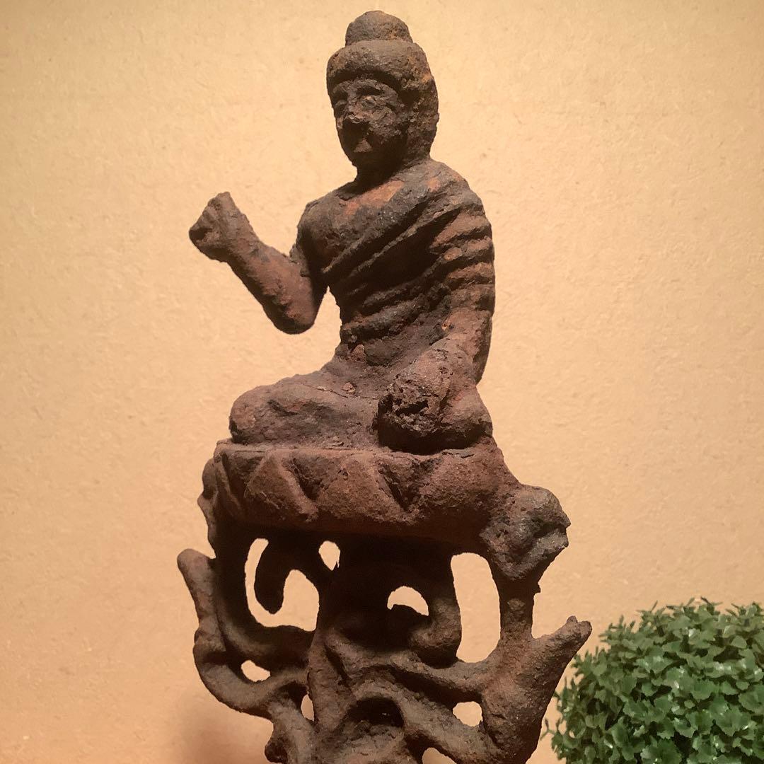 朝鮮・高麗仏「釋迦摩尼像古鉄仏」朝鮮三国・高句麗・百済・新羅・古鉄発掘仏