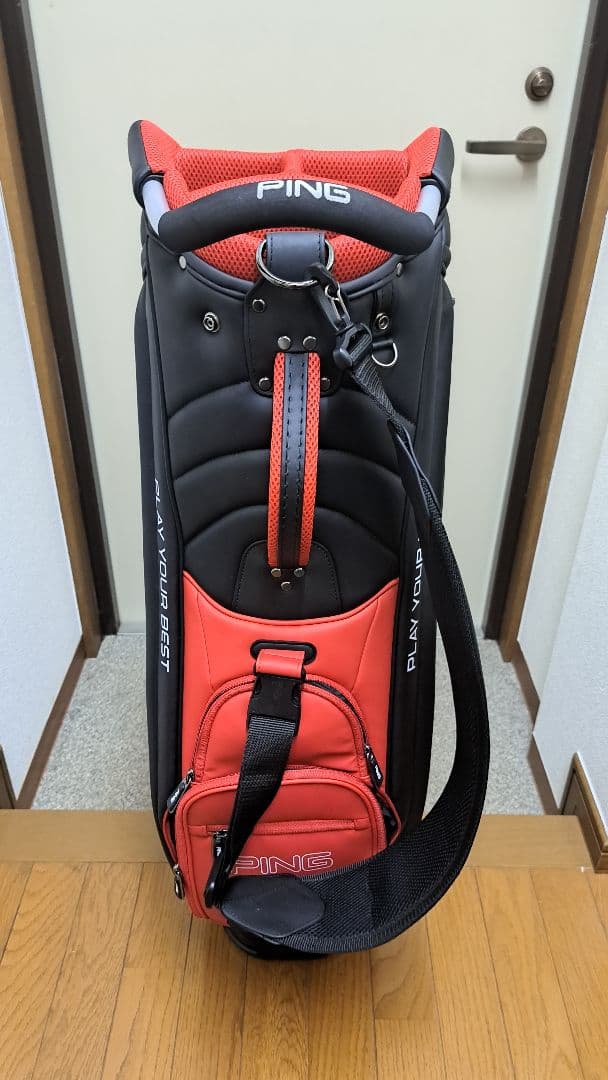 【新品】PING ゴルフバッグ・キャディバッグ ブラック/レッド