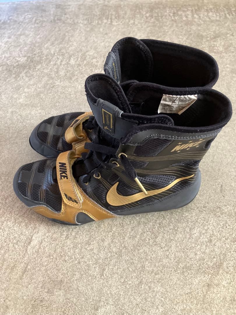 NIKE ハイパーKO ボクシングシューズ ブラック/ゴールド 27㎝