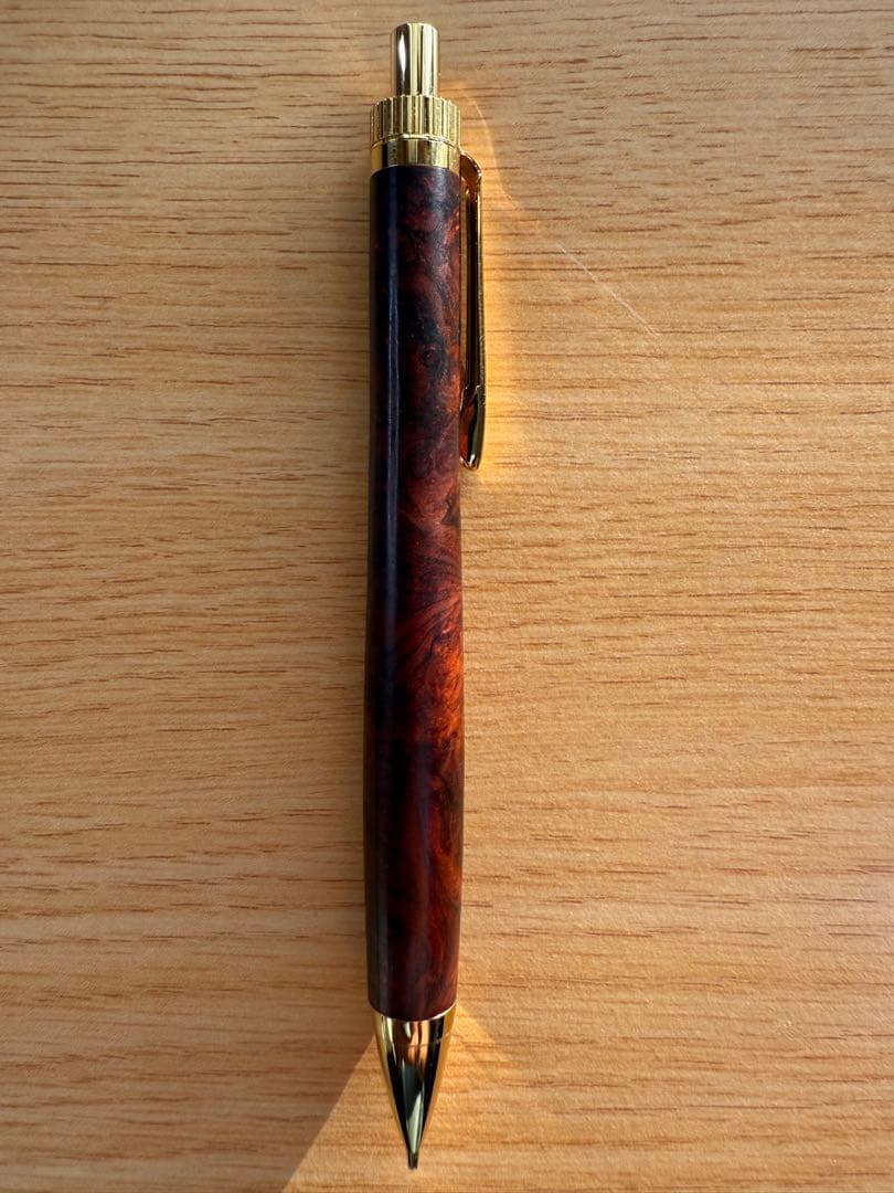 YkU工房 ココボロ瘤杢 木軸シャープペン 0.5mm