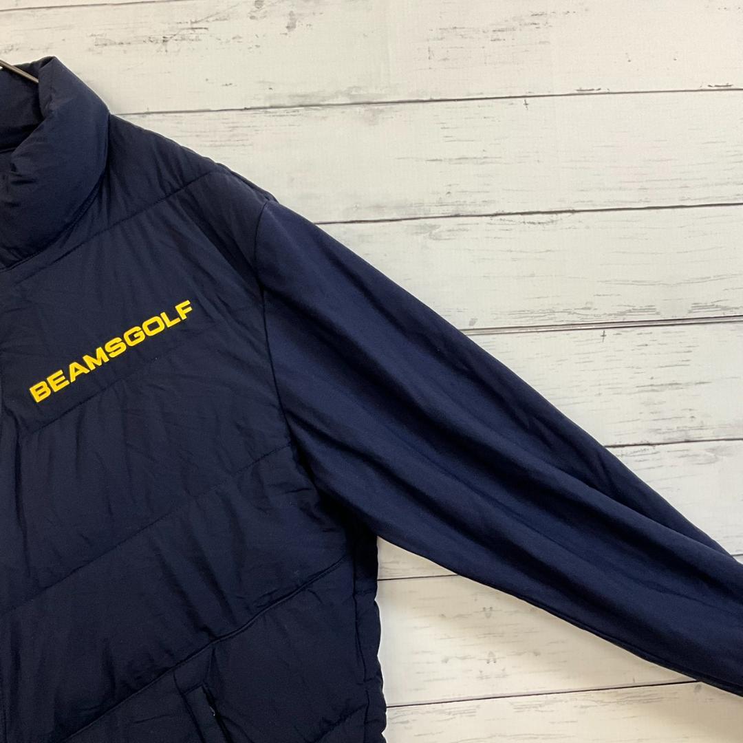 BEAMS GOLF ロゴ刺繍 中綿ブルゾン ネイビー XL