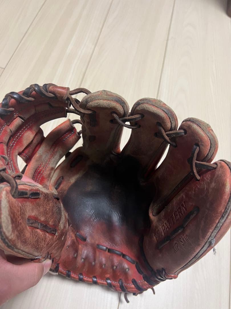 ZETT硬式用グローブ 内野用 赤色